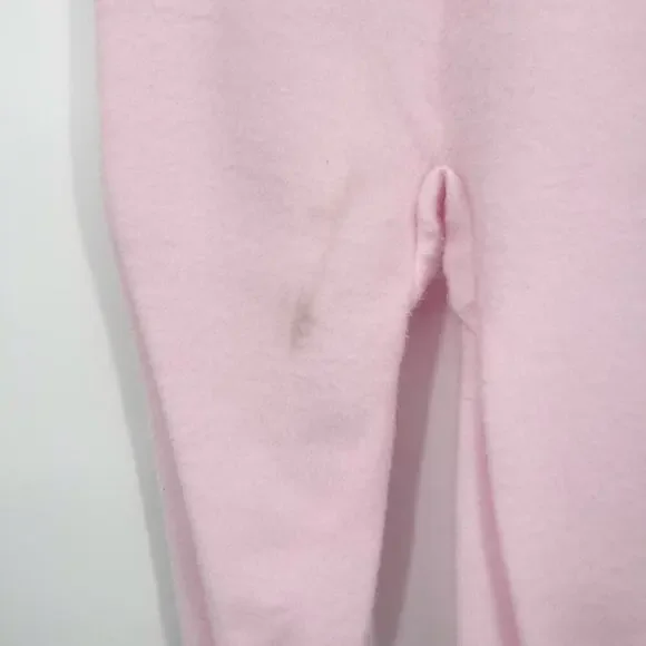 Osh Kosh B'Gosh VINTAGE Pink Footed Pajama Sleeper Zip up Fleece Baby Size 3T - Picture 5 of 8